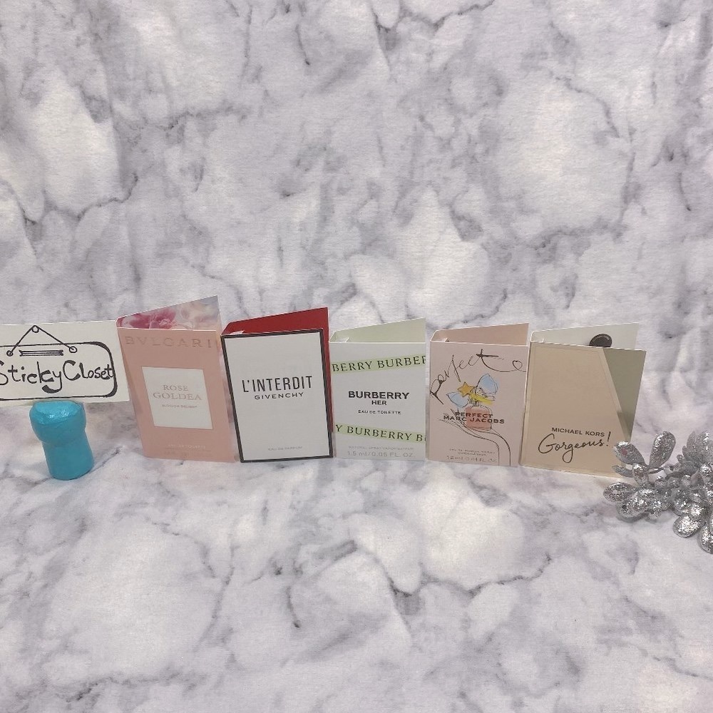 Lot of 5 Bvlgari,Givenchy,Burberry,MarcJacobs,Michael Kors,Rose,Interdit-5pc-NEW